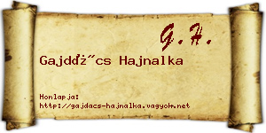 Gajdács Hajnalka névjegykártya