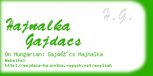 hajnalka gajdacs business card